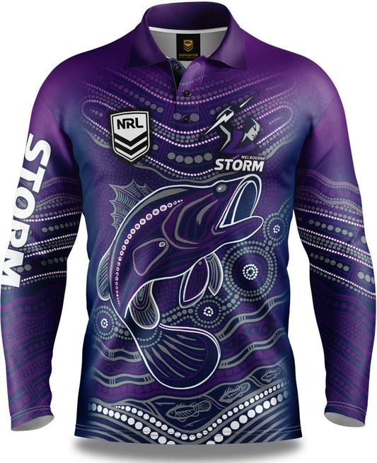Melbourne Storm NRL Indigenous Fishing Shirt