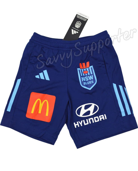 NSW Blues 2025 State of Origin Kids Training Shorts