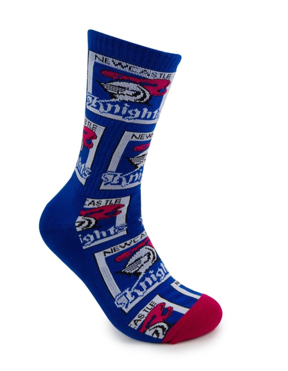 Newcastle Knights NRL Logos Sneaker Socks 2 Pack