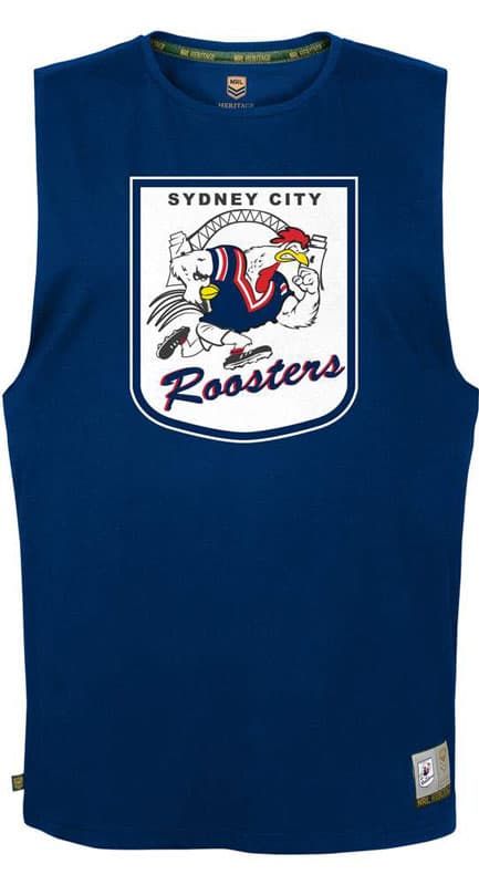 Sydney Roosters Heritage Crest Mens Muscle Tank Tee