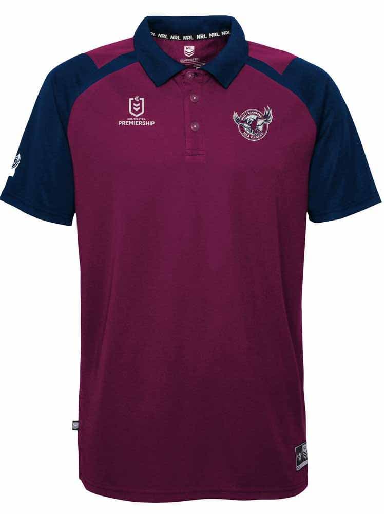 Manly Sea Eagles Mens Performance Polo Shirt