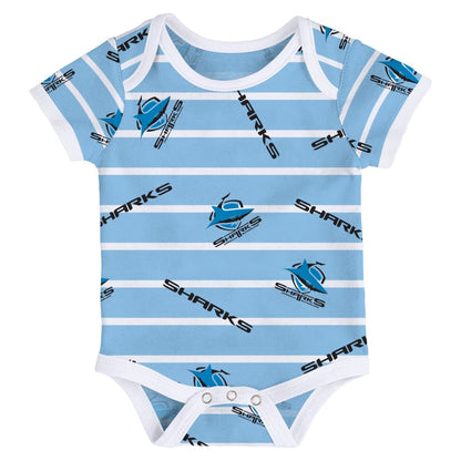 Cronulla Sharks NRL 3 Piece Bodysuit Box Set