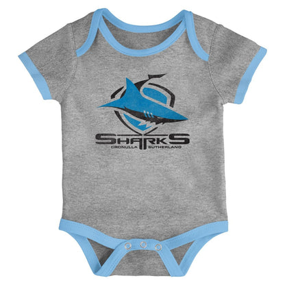 Cronulla Sharks NRL 3 Piece Bodysuit Box Set