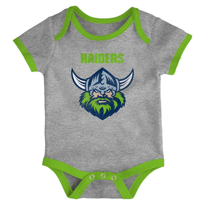 Canberra Raiders NRL 3 Piece Bodysuit Set