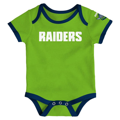 Canberra Raiders NRL 3 Piece Bodysuit Set