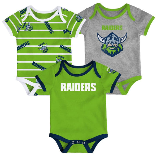 Canberra Raiders NRL 3 Piece Bodysuit Set