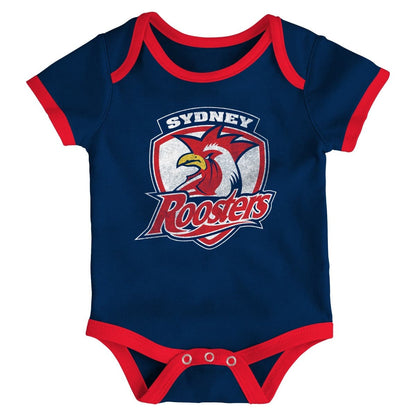 Sydney Roosters NRL 3 Piece Bodysuit Set
