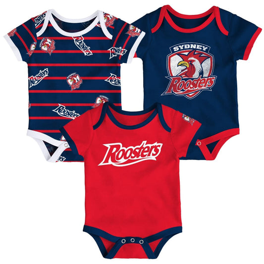 Sydney Roosters NRL 3 Piece Bodysuit Set