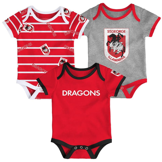 St George Dragons NRL 3 Piece Bodysuit Set
