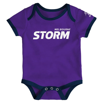 Melbourne Storm NRL 3 Piece Bodysuit Box Set