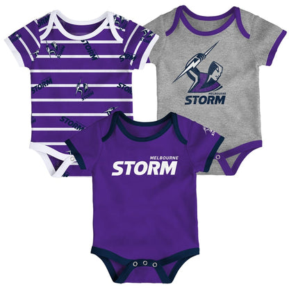 Melbourne Storm NRL 3 Piece Bodysuit Box Set