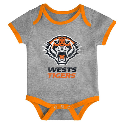 Wests Tigers NRL 3 Piece Bodysuit Box Set