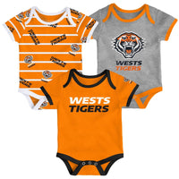 Wests Tigers NRL 3 Piece Bodysuit Box Set