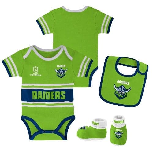 Canberra Raiders NRL Romper, Bib and Bootie Set