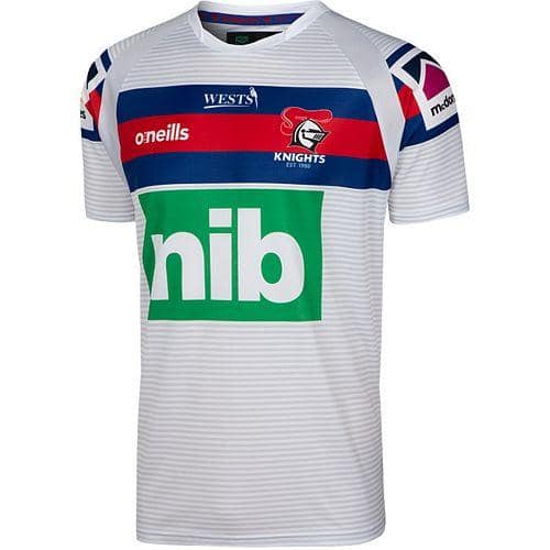 Newcastle Knights 2020 Mens NRL White Training Shirt