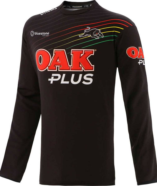 Penrith Panthers 2023 NRL Mens Black Long Sleeve Training Shirt