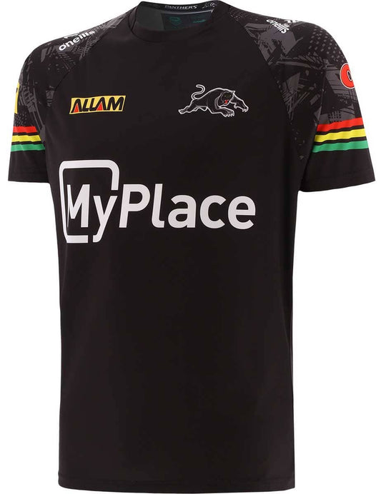 Penrith Panthers 2024 NRL Mens Black Training Shirt