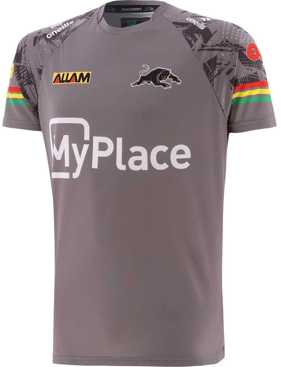 Penrith Panthers 2024 NRL Mens Grey Training Shirt