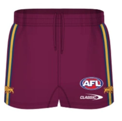 Brisbane Lions AFL Mens Maroon Home Shorts