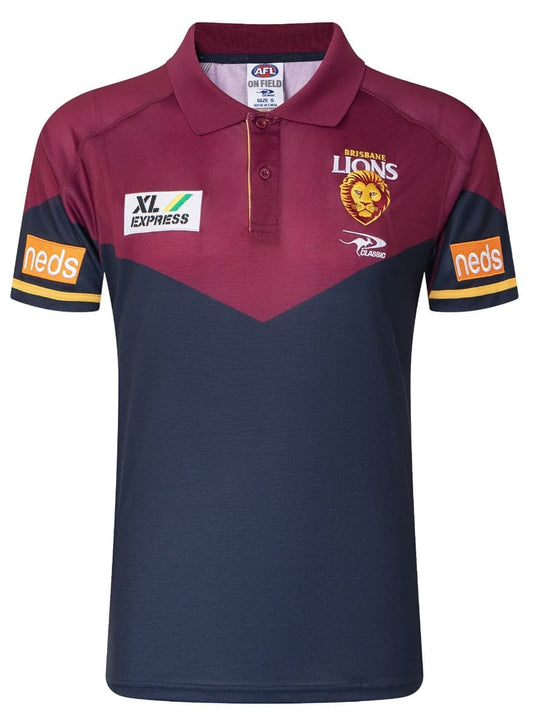 Brisbane Lions AFL Mens Media Polo Shirt
