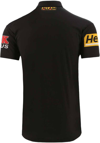 Penrith Panthers 2023 NRL Mens Black Media Polo Shirt