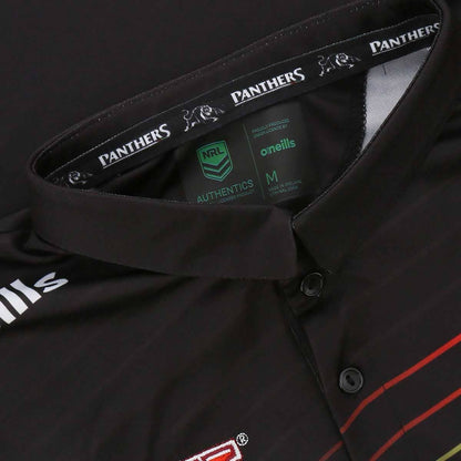 Penrith Panthers 2023 NRL Mens Black Media Polo Shirt