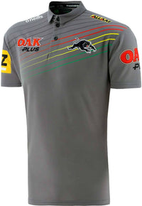 Penrith Panthers 2023 NRL Mens Grey Media Polo Shirt