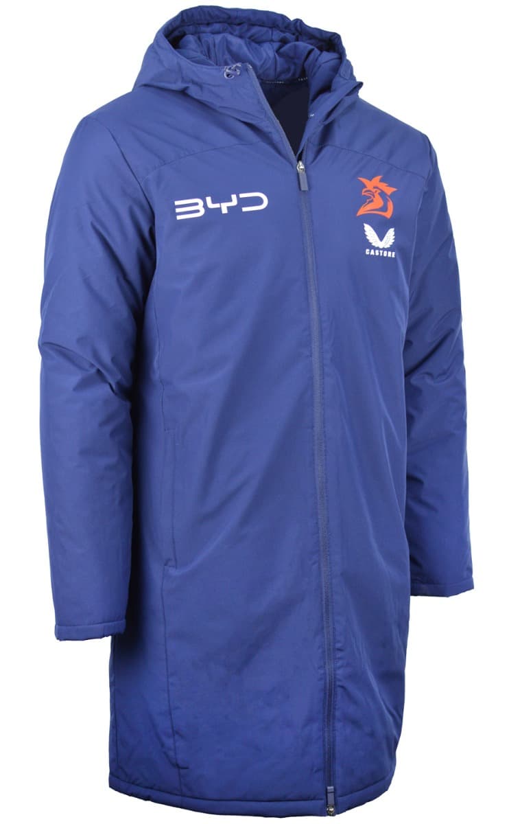 Sydney Roosters 2025 NRL Mens Long Length Bench Jacket