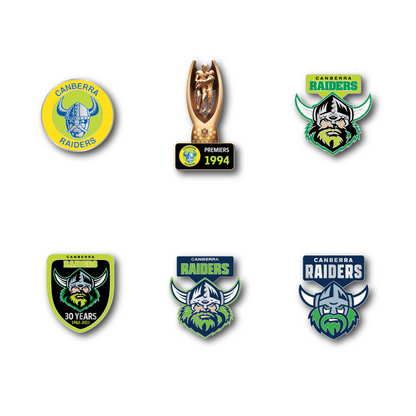 Canberra Raiders NRL Logo Pin Set
