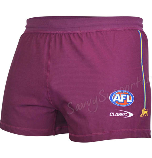 Brisbane Lions AFL Mens Maroon Home Shorts