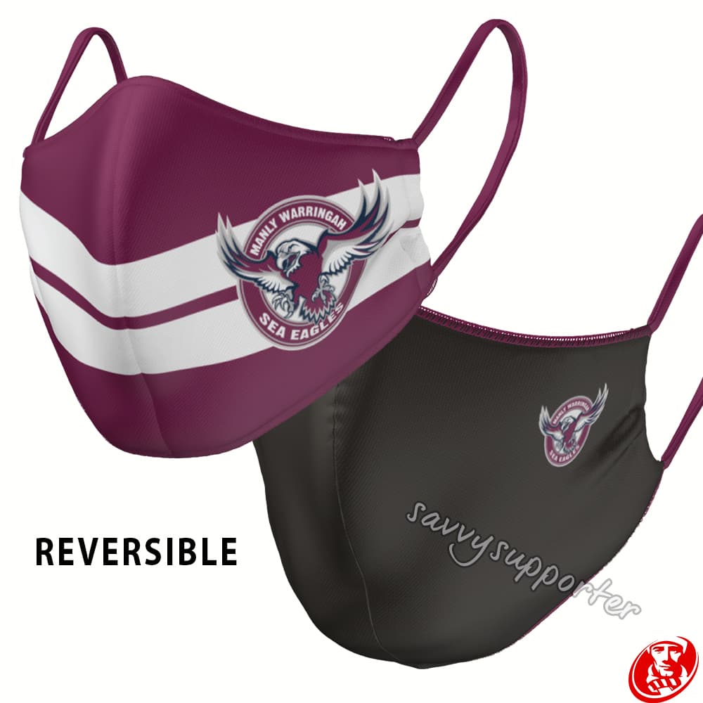 Manly Sea Eagles NRL Reversible Face Mask
