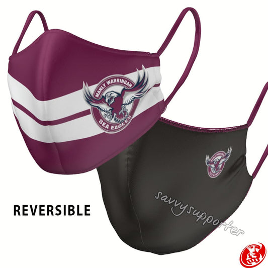 Manly Sea Eagles NRL Reversible Face Mask