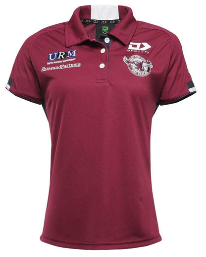 Manly Sea Eagles Ladies Media Polo Shirt Maroon