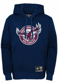 Manly Sea Eagles NRL Mens Logo Hoodie