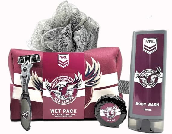 Manly Sea Eagles NRL Mens Toiletry Bag Gift Set