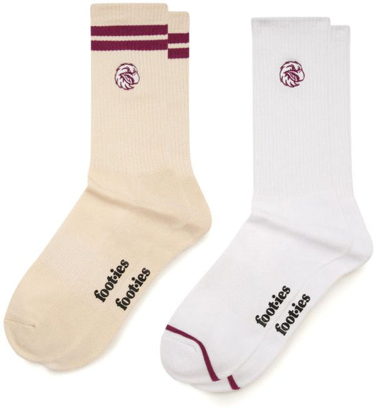 Manly Sea Eagles 2026 NRL Mens Sneaker Sock 2 Pack Giftbox (Size M-L)