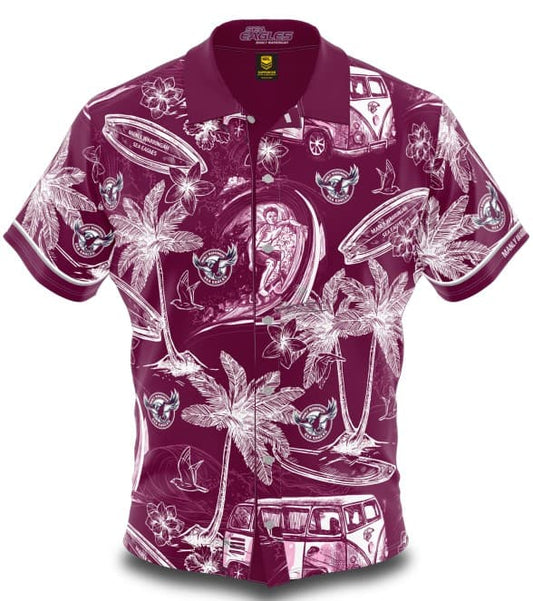 Manly Sea Eagles Mens NRL Hawaiian Shirt