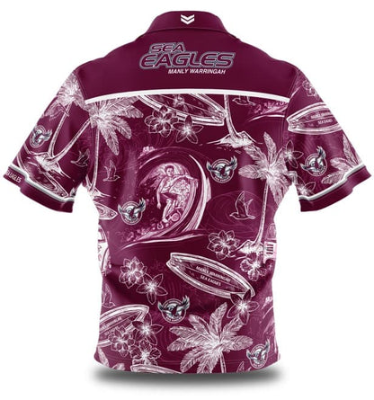 Manly Sea Eagles Mens NRL Hawaiian Shirt