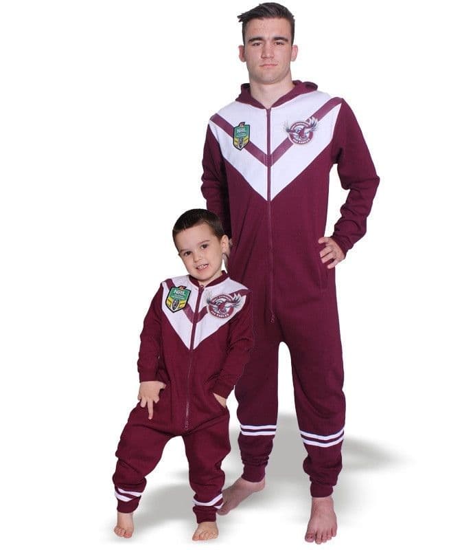 Manly Sea Eagles NRL Kids Onesie Footysuit