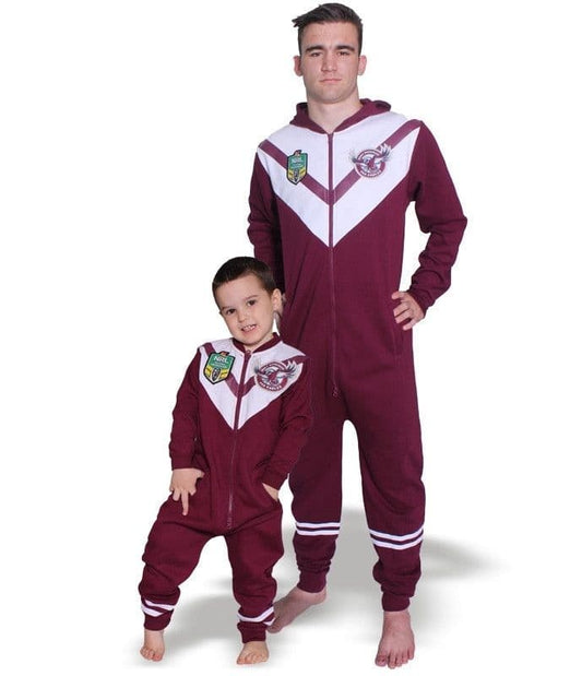 Manly Sea Eagles NRL Kids Onesie Footysuit