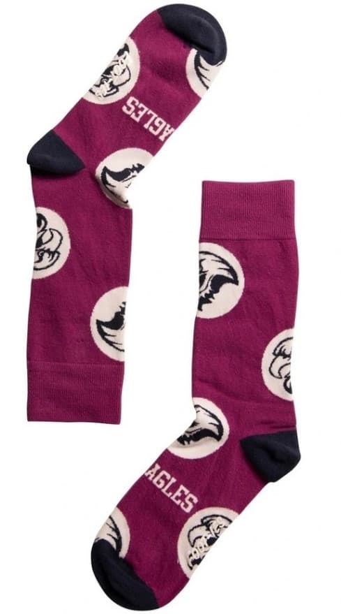 Manly Sea Eagles NRL Mens Logo Dots Socks Red