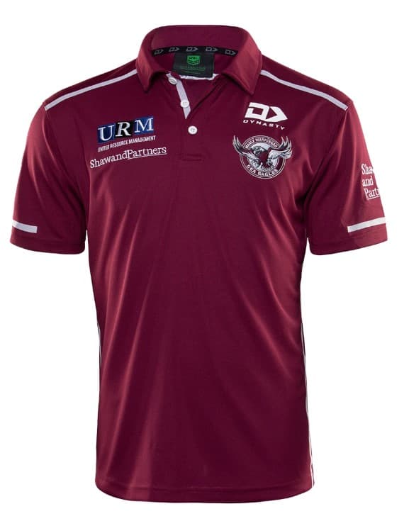 Manly Sea Eagles Mens NRL Media Polo Shirt