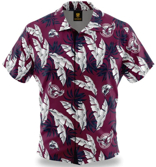 Manly Sea Eagles NRL Paradise Hawaiian Shirt