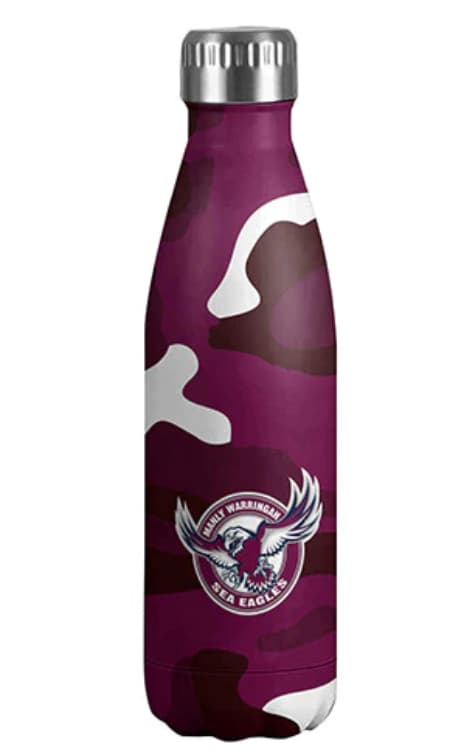 Manly Sea Eagles NRL Stainless Steel Wrap Bottle