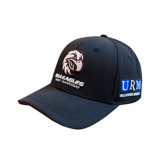 Manly Sea Eagles 2025 NRL Adults Black Media Cap