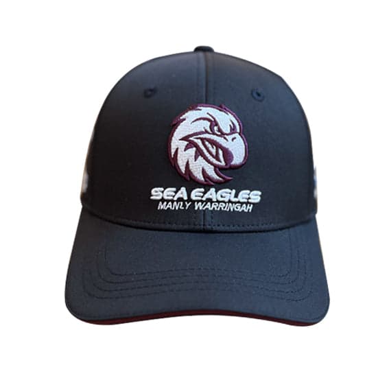 Manly Sea Eagles 2025 NRL Adults Black Media Cap