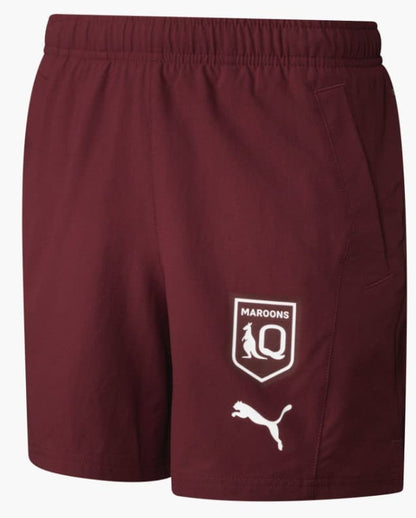 QLD Maroons State of Origin Kids Maroon Training Shorts