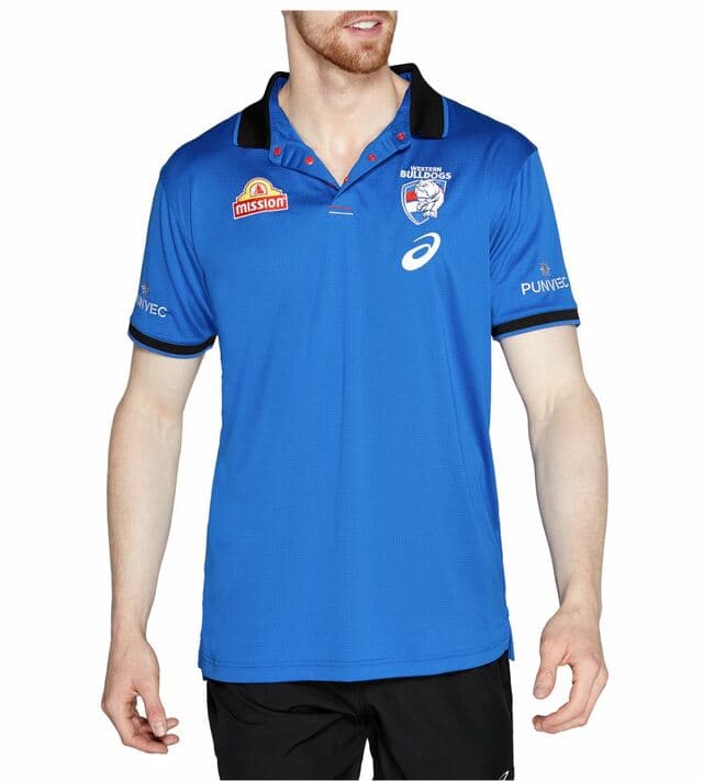 Western Bulldogs AFL Mens Media Polo Shirt