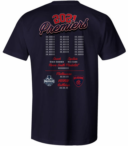 Melbourne Demons 2021 AFL Navy Premiers Tee