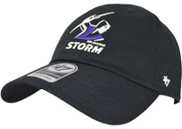 Melbourne Storm NRL Adults Caster '47 Black Clean Up Cap